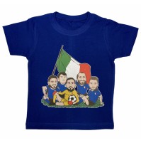 T-SHIRT  forza Italia  caricatura blu royal forza azzurri